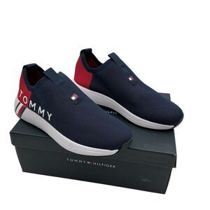Tommy Hilfiger Women's Aliah Slip-On Sneakers Navy/Red Size 8.5 M